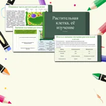 Презентация по теме: «Растительная клетка, её изучение». 6 класс