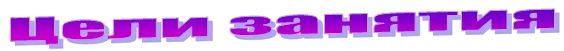 Цели занятия