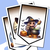 Halloween. Оформление флажками на английском (буквы, цифры, знаки, рисунки)
