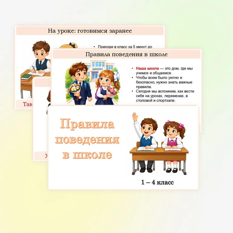Презентация «Правила поведения в школе».