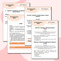 Рабочий лист по международному праву 