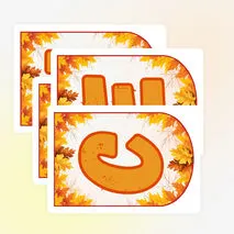 Растяжка-флажки «Осенние каникулы». Речевые облачка