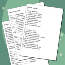 Рабочий лист по английскому языку Present Simple