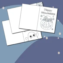 Открытки-раскраски «Halloween»
