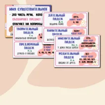 Опорные схемы по русскому языку «Имя существительное» 2-4 класс