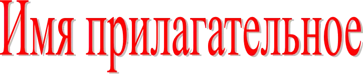 Имя прилагательное
