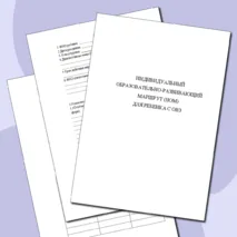 Шаблон индивидуального образовательного маршрута для ребенка с ОВЗ