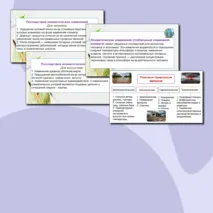 Презентация по географии «Проблемы взаимодействия человека и природы. Опасные природные явления, климатические изменения, их последствия» 10 класс.