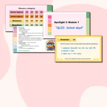Викторина по английскому языку: Spotlight 3 - Module 1 ( School days!)