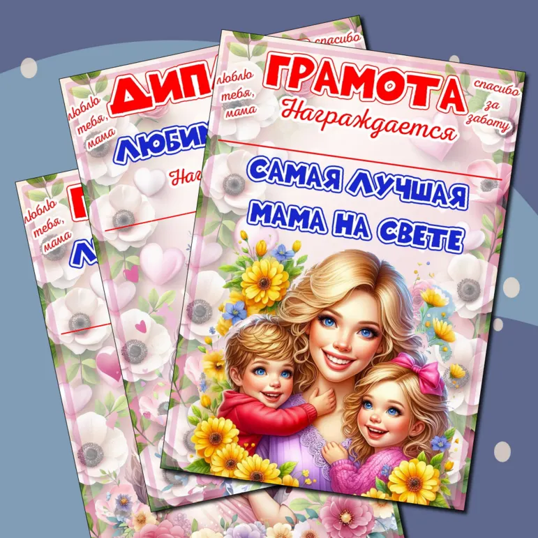Шаблоны дипломов к празднику 