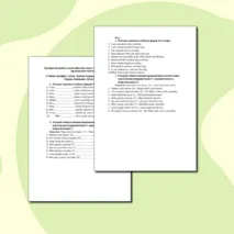 Проверочная работа по английскому языку 4 класс по теме Past Simple (правильные глаголы)