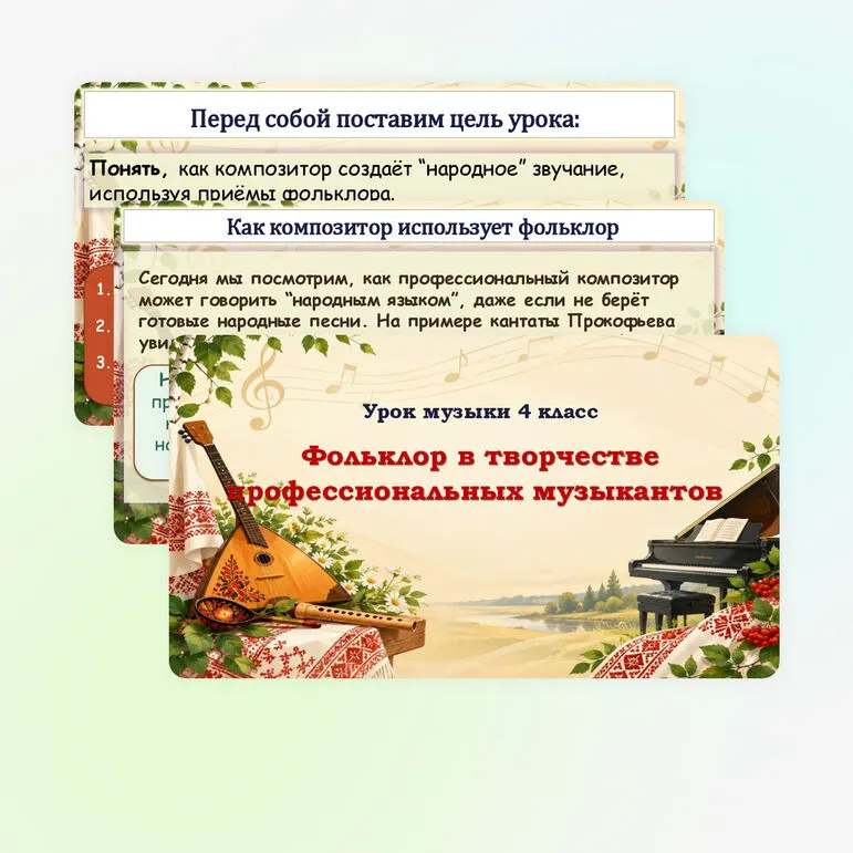 Презентация по музыке для 4 класса 