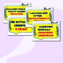 Синичкин день. 12 ноября. Оформление: речевые облачка + растяжка.