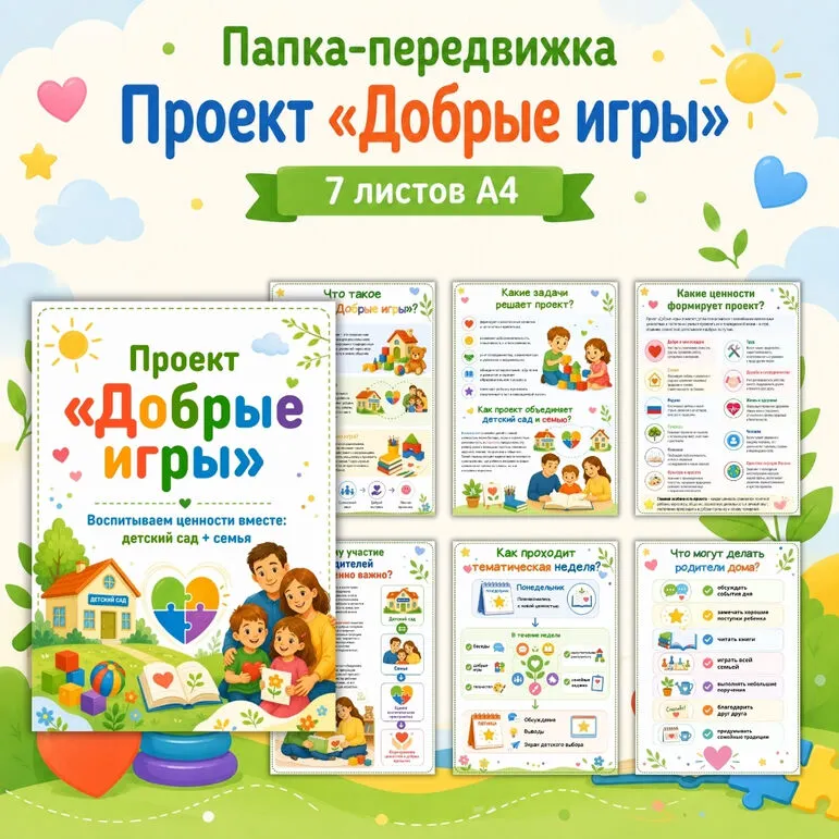 Папка-передвижка «Добрые игры»