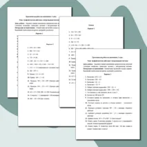 Практическая работа по математике 5 класс 