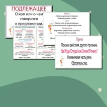 Памятки, вкладыши, наглядный материал по темам 