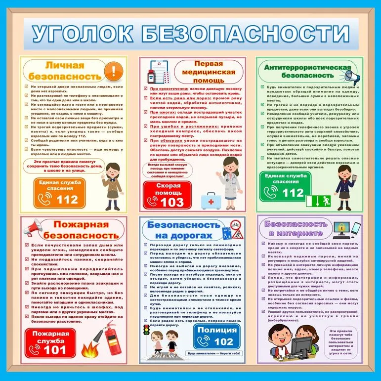 Уголок безопасности. Оформление стенда «Уголок безопасности»