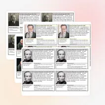 Карточки - вклейки биографий писателей и поэтов по литературному чтению начальной школы.
