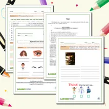 Appearance and character of a person (a literary character): Внешность и характер человека (литературного персонажа)