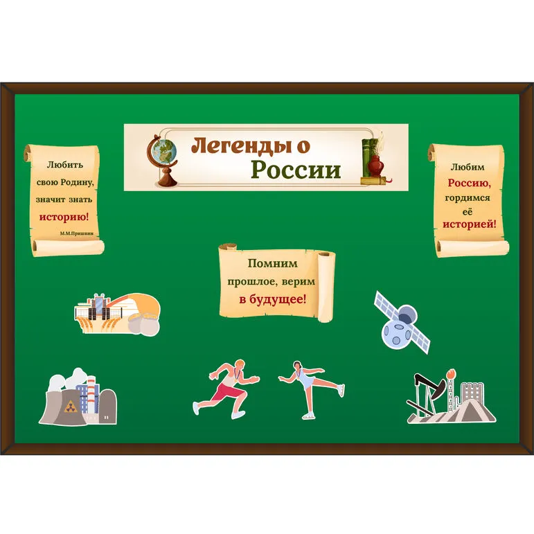 Легенды о России. Оформление доски к внеурочному занятию 