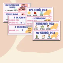 Опорные схемы по русскому языку «Имя существительное» 2-4 класс