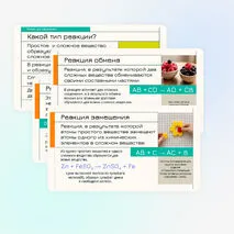 Классификация химических реакций (соединения, разложения, замещения, обмена)