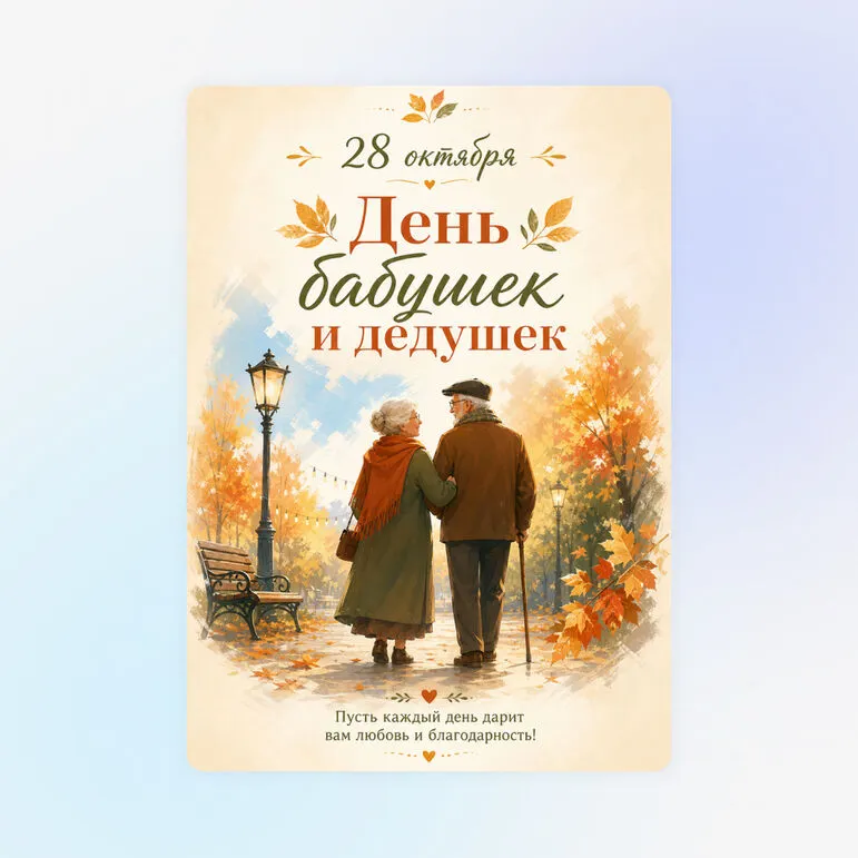 Открытка к Дню бабушек и дедушек