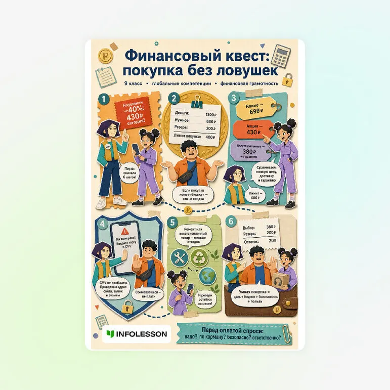 Комикс «Глобальные компетенции: финансовая грамотность»
