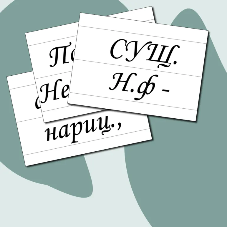 Дидактический материал для доски/Морфологический разбор имени существительного/Подготовка к ВПР
