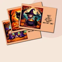 Halloween. Speaking cards.