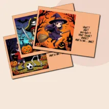 Halloween. Speaking cards.