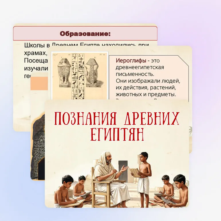 Презентация на тему: «Познания древних египтян»