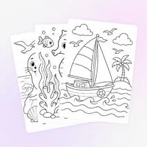 Раскраски для детей «Всемирный день моря» (10 раскрасок)