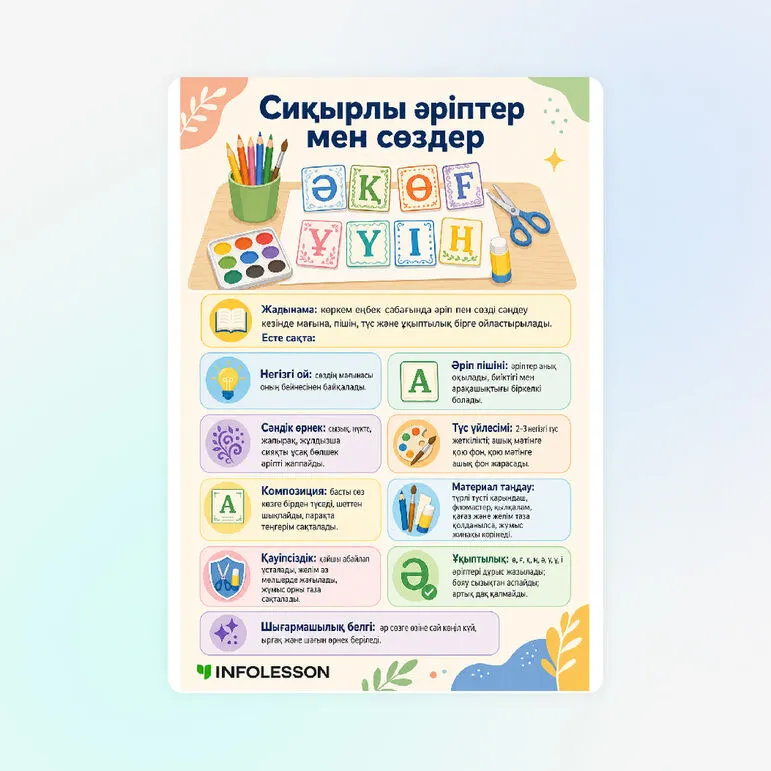 Жадынама «Сиқырлы әріптер мен сөздер»