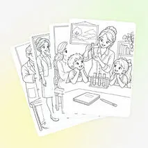 Раскраски ко Дню учителя. Набор для учеников начальной школы