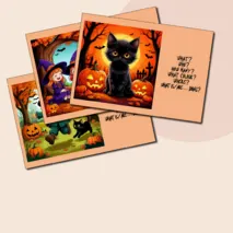 Halloween. Speaking cards.
