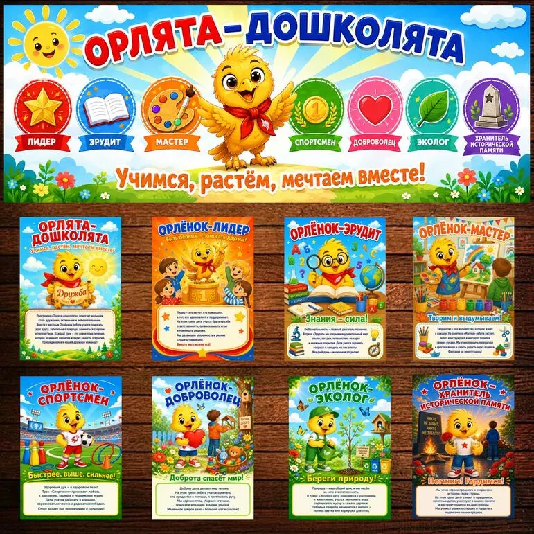 Оформление стенда. «Орлята-дошколята».