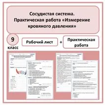 Комплект по биологии (рабочий лист + практическая работа) 