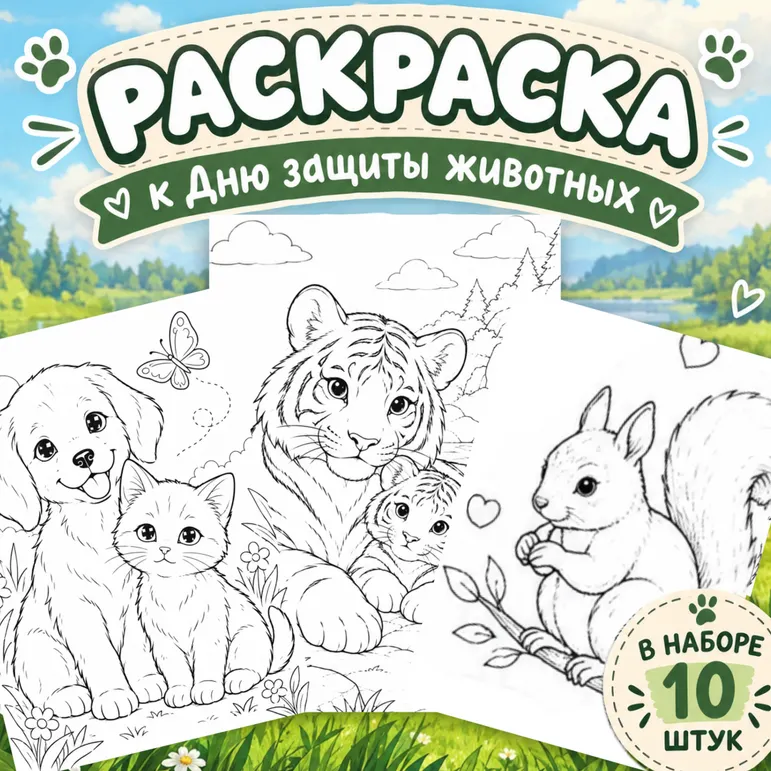 День защиты животных. Раскраски ко Дню защиты животных