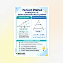 Памятка «Теорема Фалеса и теорема о пропорциональных отрезках»