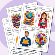 Открытки «День учителя». Открытки с пожеланием «День учителя»