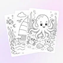 Раскраски для детей «Всемирный день моря» (10 раскрасок)