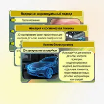 Презентация «Аддитивные технологии. Области применения трёхмерного сканирования»