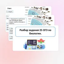 Презентация «Разбор задания 25 ОГЭ по биологии».