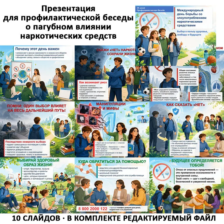 Презентация для профилактической беседы о вреде наркотиков