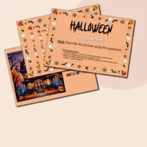 Halloween. Speaking cards.