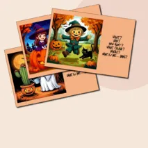 Halloween. Speaking cards.