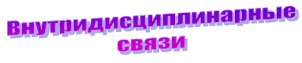Внутридисциплинарные связи