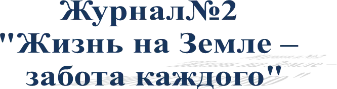 Журнал№2
"Жизнь на Земле –
забота каждого"