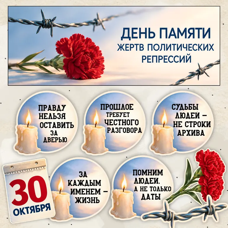 Оформление: 30 октября - День памяти жертв политических репрессий